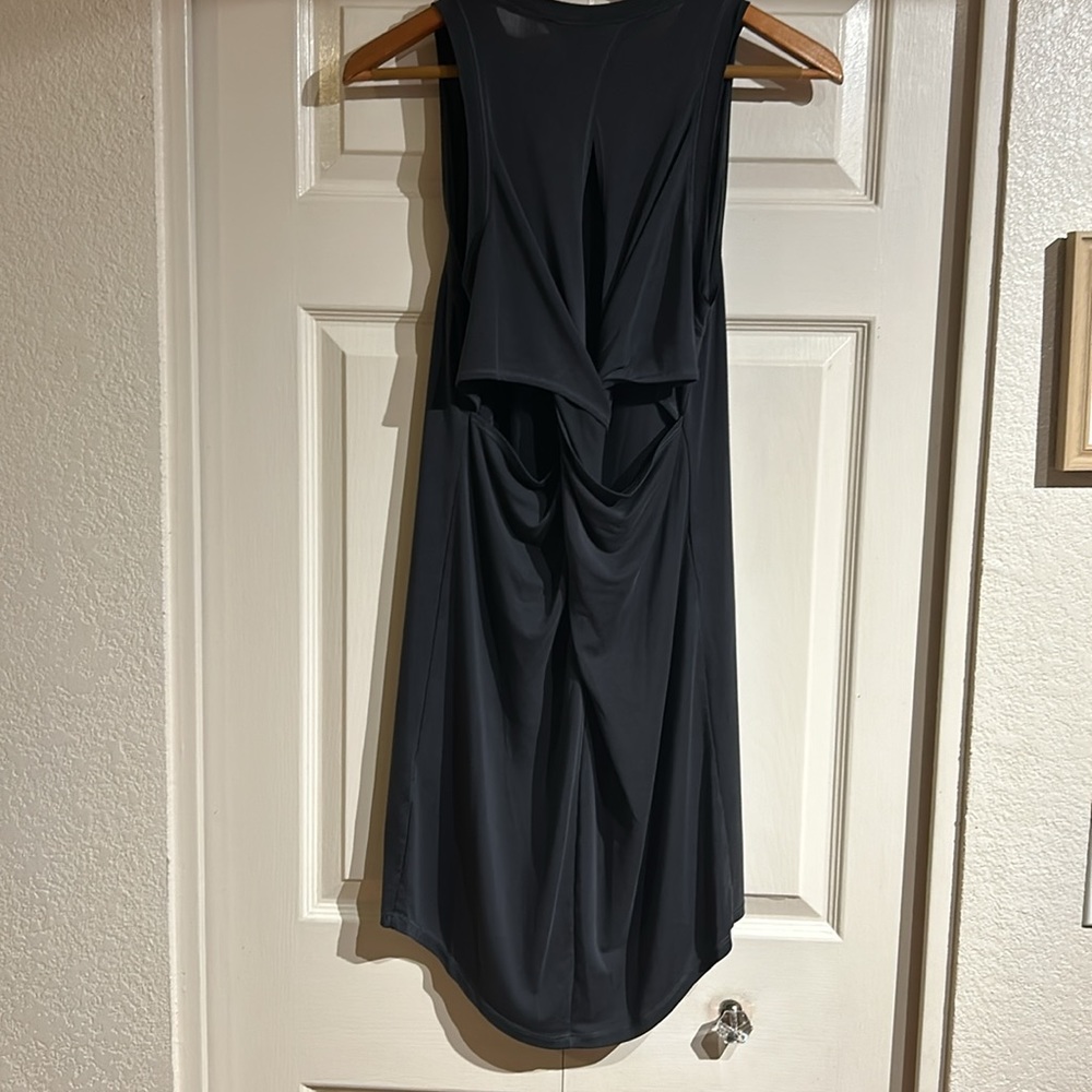RACHEL Rachel Roy Charcoal Gray Tank Dress Open Twist Back - Picture 5 of 8